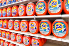 tide pods in a store aisle