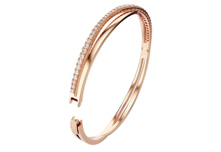 Swarovski Rose Gold Twist Bangle