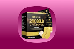 24K Gold Under-Eye Patches: Get 30 Pairs for Only $5 on Amazon card image