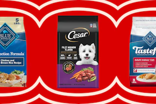 pet food on a grid