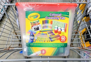 crayola colossal creativity tub in walmart cart