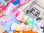 easter products in a walgreens cart