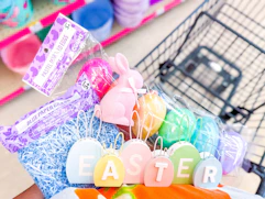 easter products in a walgreens cart