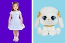 Hello Kitty Tutu Dress (toddler size) & Gund stuffed animal toy (white dog)