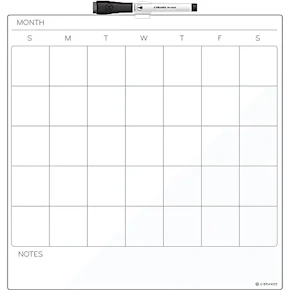 U Brands Dry-Erase Calendar Board