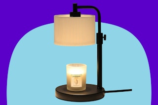 NITOWOLF Candle Warmer Lamp on a blue background.