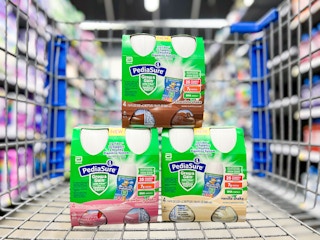 Pediasure chocolate, vanilla and strawberry in cart