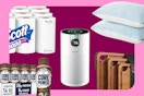 amazon items on a pink background