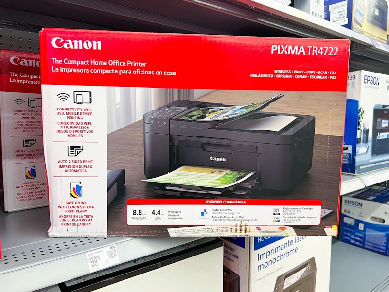 canon pixma all in one printer on walmart shelf