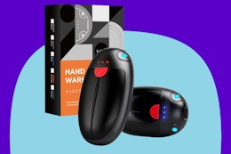 HAWANA Hand Warmers Rechargeable on a blue background.