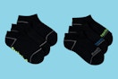 Stock image of the Reebok Boys Pro-Series Low Cut Socks in the color black