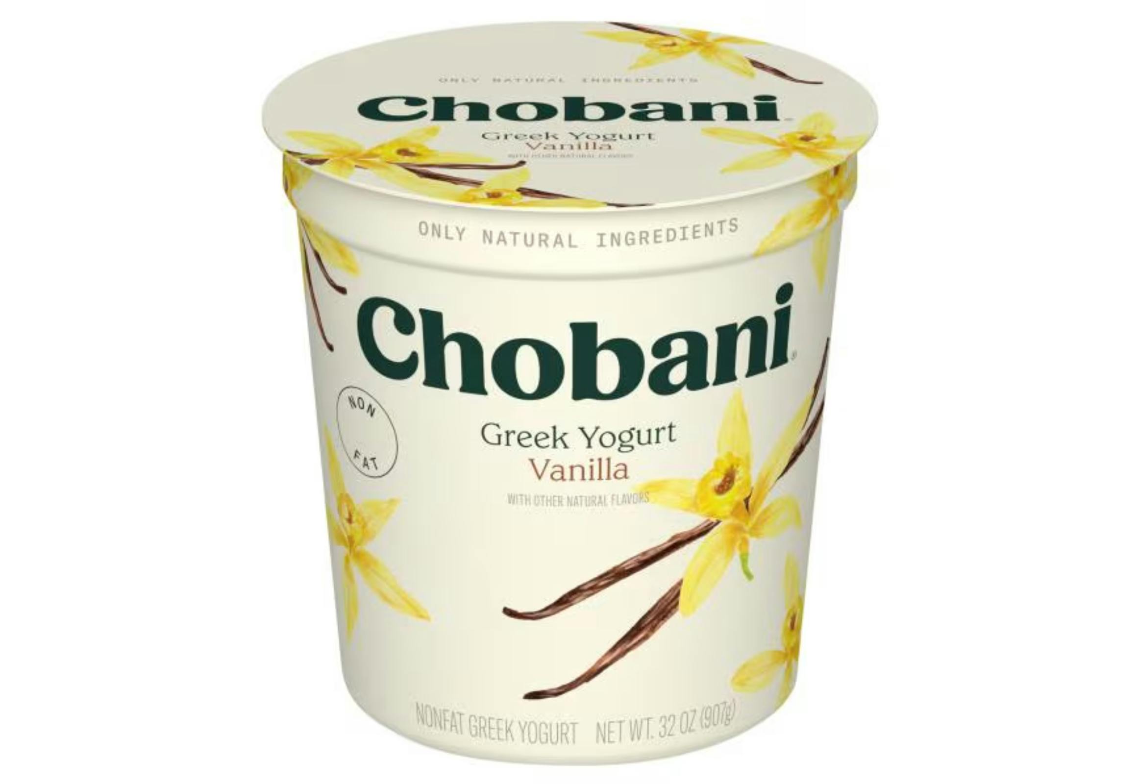 2 Chobani Yogurt Tubs