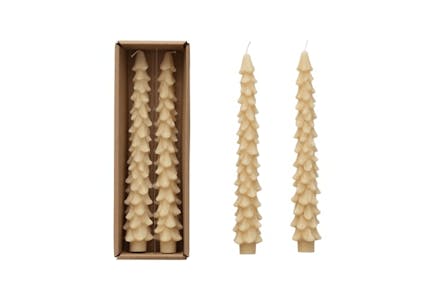 Creative Co-Op Tree-Shaped Candles