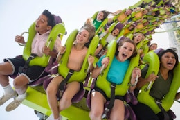 people on a ride at six flags