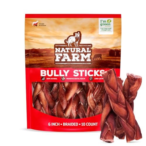 Natural Farm Braided Bully Sticks 10-Pack