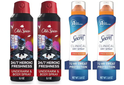 2 Secret + 2 Old Spice