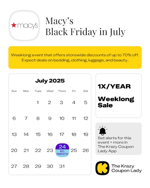 Macy's Black Friday in July 2025 Sale Dates