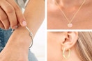 3 lifestyle images of the Bijoux Chateau Jewelry: Necklace, Necklace & Earring