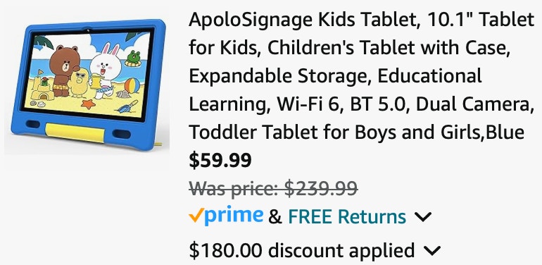 Apolosignage tablets blue