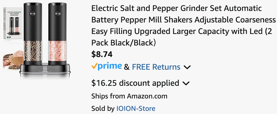 a cart ending in $8.74