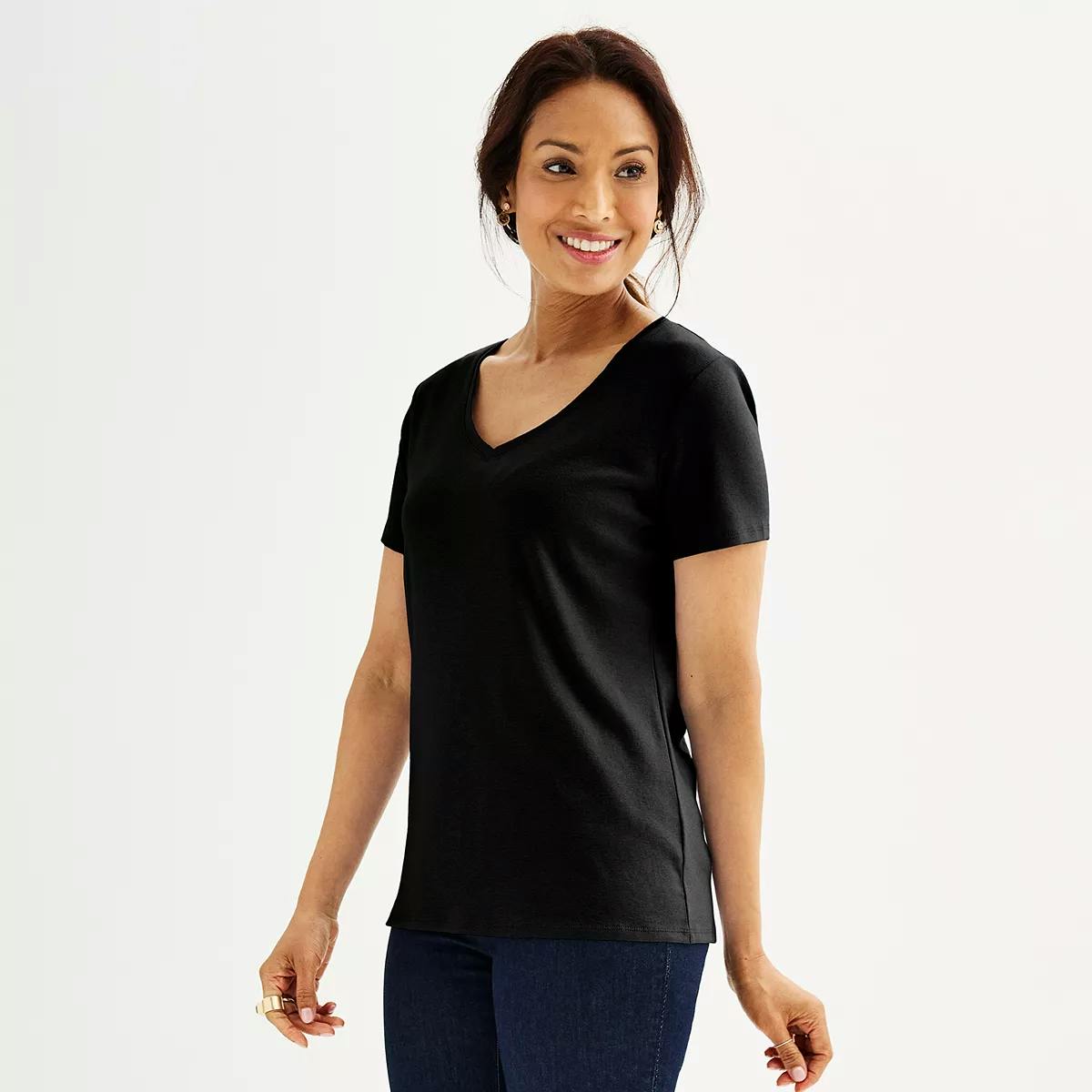 Women's Croft & Barrow V-Neck Tee