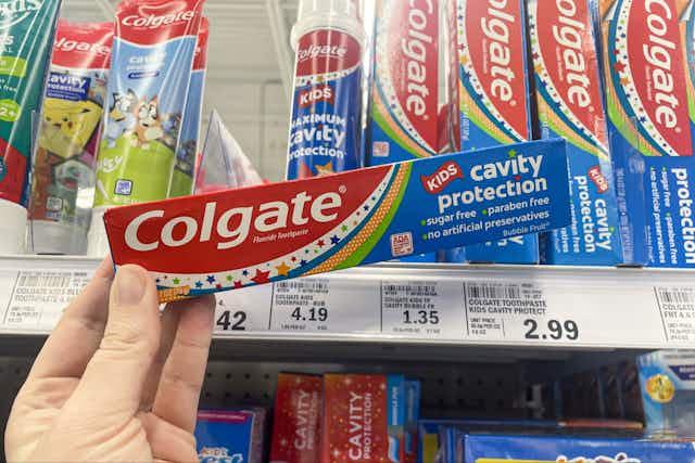 Stock Up on Colgate Kids Toothpaste — $0.35 Each at Meijer card image