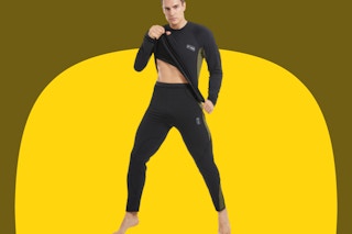 man wearing thermal underwear set on KCL template