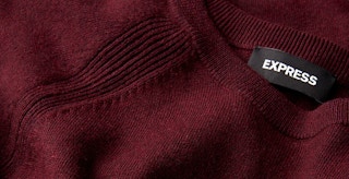 a maroon express sweater