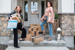 amazon package on table