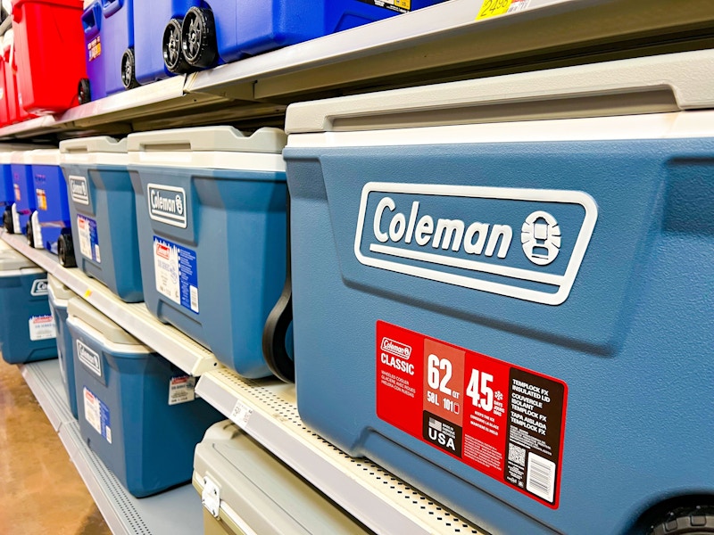 coleman cooler area at walmart