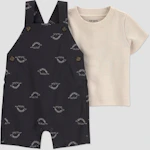 Baby Dinosaur Shortalls Set