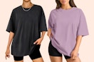 Walmart women's oversized tees