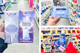 collage image of crest oral care and neutrogena makeup wipes