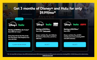 Disney+ and Hulu Cart Image