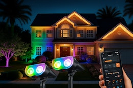 This $35 Smart Solar Spotlight 2-Pack Drops to Under $15 for Prime Members card image