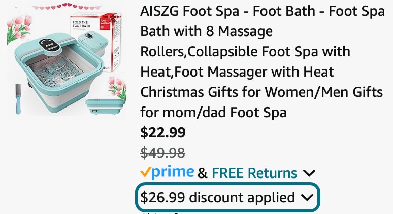 aiszg Foot Spa - Foot Bath - Foot Spa Bath with 8 Massage Rollers