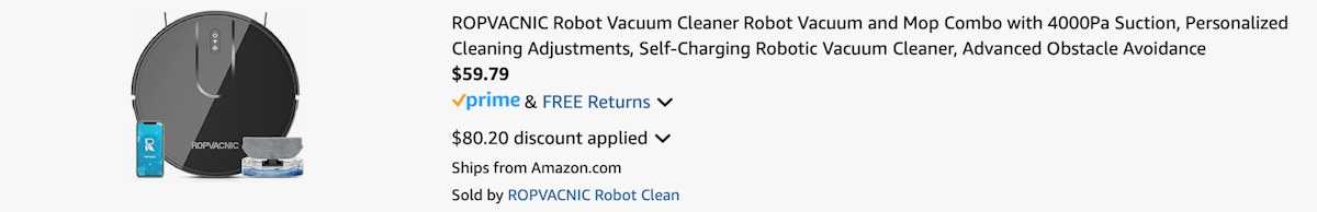 Amazon Robot Vacuum and Mop 2025