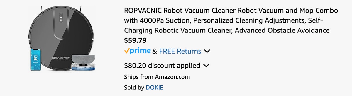 Amazon Robot Vacuum and Mop 2025