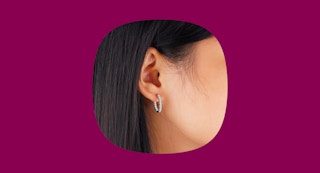 untilgone 18k gold plated cubic zirconia hoop earrings stock image 1694615843 1694615843