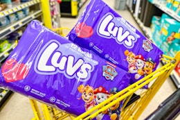 luvs diapers in dollar general shopping cart