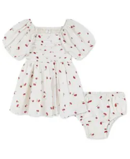 Baby Puff Sleeve Dress Set