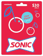 Sonic Gift Card 3-Pack