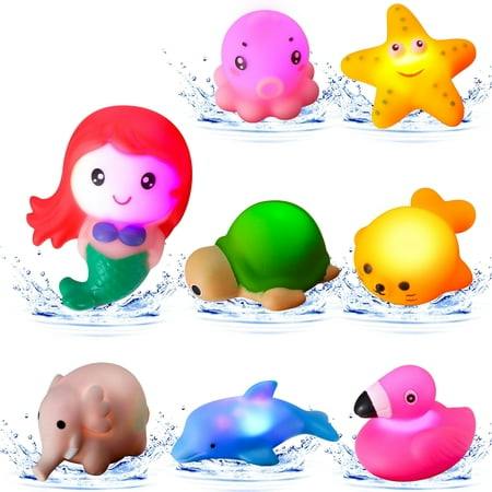 Light Up Bath Toys 8-Pack
