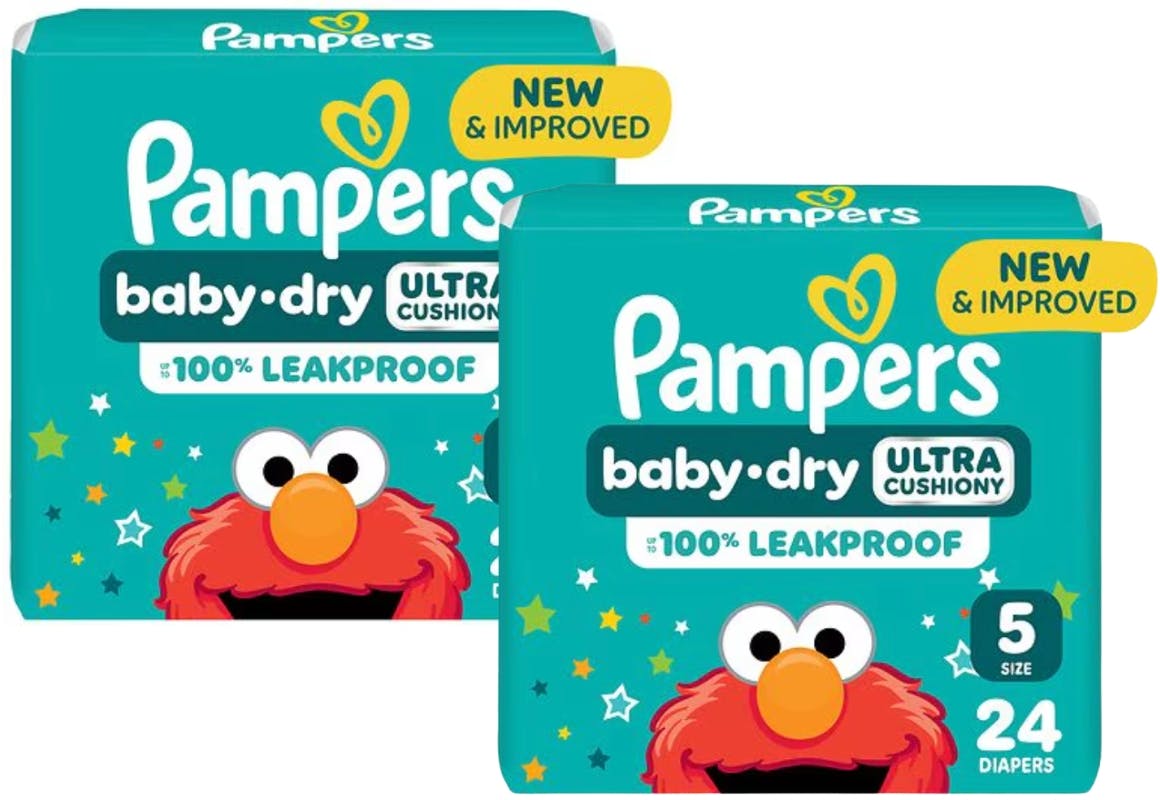 2 Pampers Baby Dry Diapers
