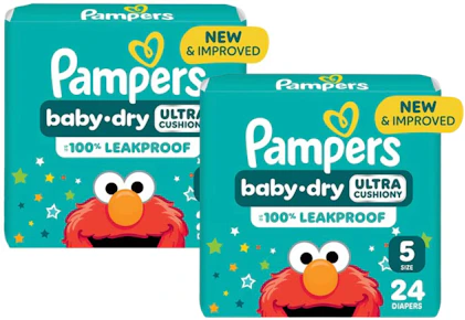 2 Pampers Baby Dry Diapers