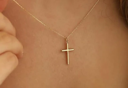 Dainty Gold Plated Cross Necklace