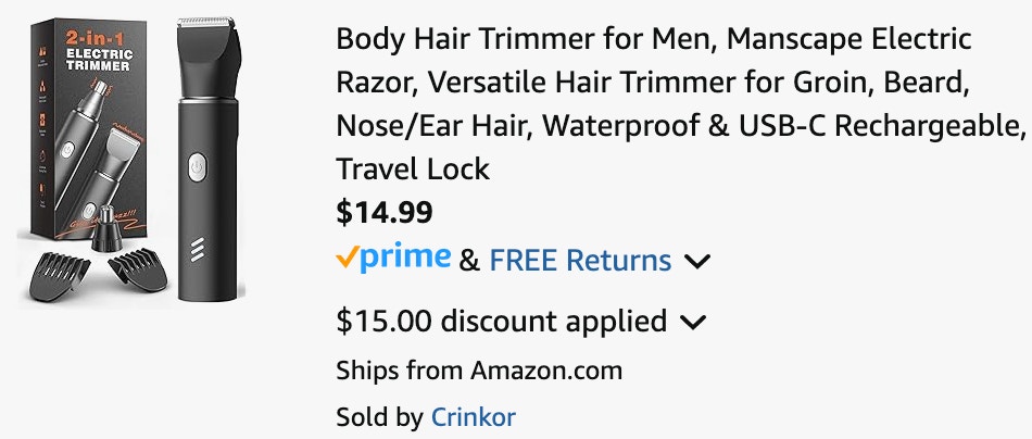 an amazon cart ending in $14.99