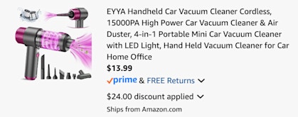 Cart hand vac