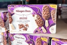 haagen-dazs mini ice cream bars on store shelf