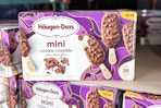 haagen-dazs mini ice cream bars on store shelf